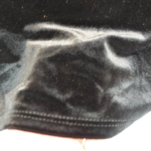 MISTYROSE Dress Velvet Black Bodycon Mini SMALL Strap Stretch Solid Open Back - Picture 5 of 10